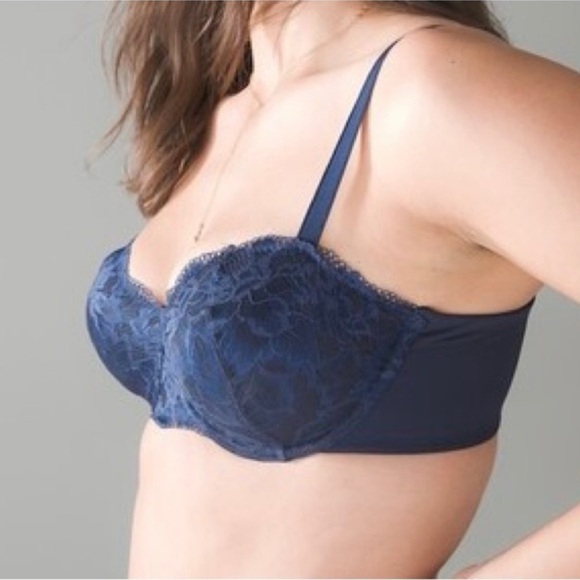Soma Embraceable Lace Balconette Bra Navy Blue 38DD - Picture 1 of 9